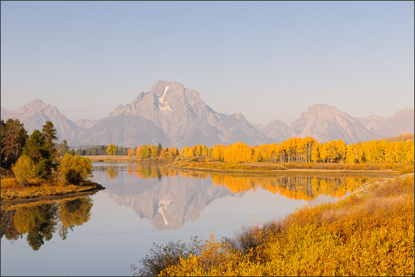 Herbstlicher Sonnenaufgang am Oxbow Bend (Grand Teton Nationalpark, USA)<br />Nikon D3x mit AF-S NIKKOR 24?70 mm 1:2,8G ED
