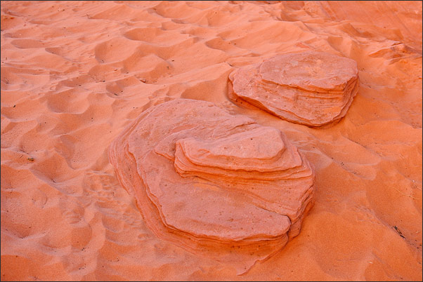 Felsen im Sand (Valley of Fire NP, Nevada, USA)<br />Nikon D3x mit AF-S NIKKOR 24-70 mm 1:2,8G