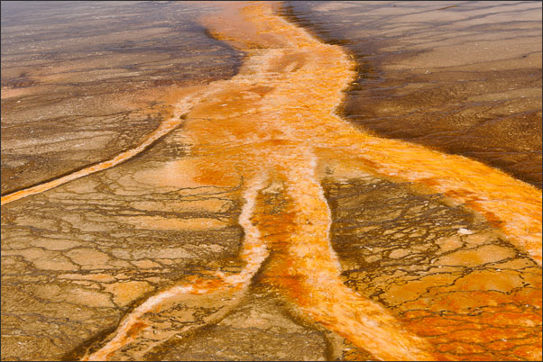 Ablaufendes Wasser an der Grand Prismatic Spring im Yellowstone Nationalpark (USA).<br />Nikon D3x mit AF-S NIKKOR 24?70 mm 1:2,8G ED